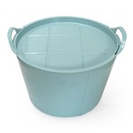 Large Trug with Lid Buck Egg Blue 2