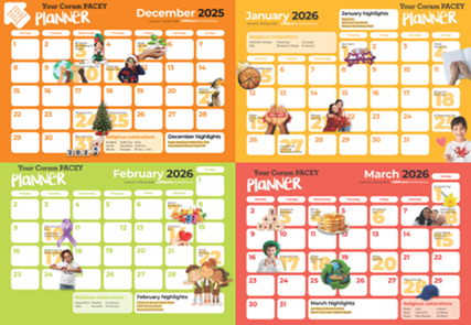 PACEY Planner December 2025 to March 2026