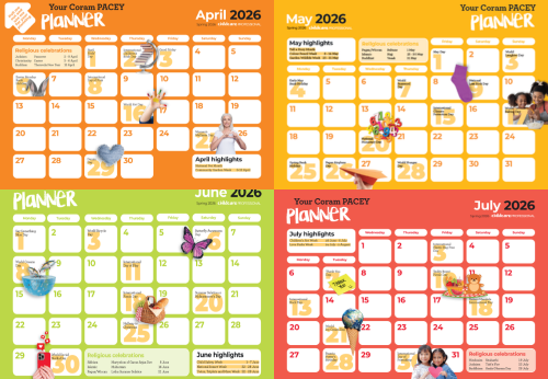 Coram PACEY planner April 2026 to July 2026