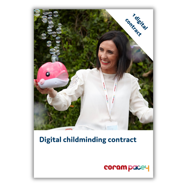 Digital childminding contract