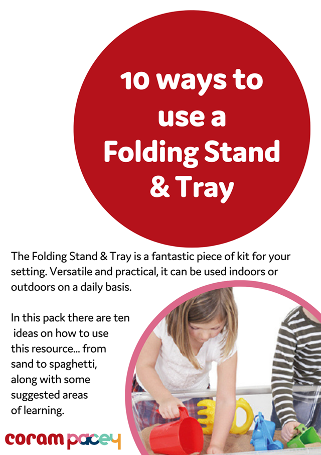 Folding stand and tray activity pack