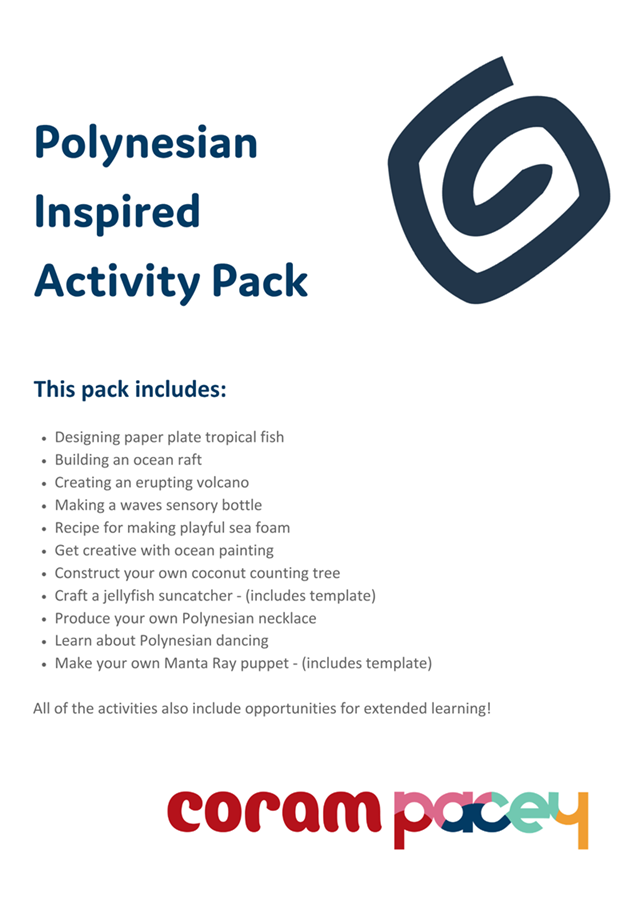Polynesian inspired activity pack