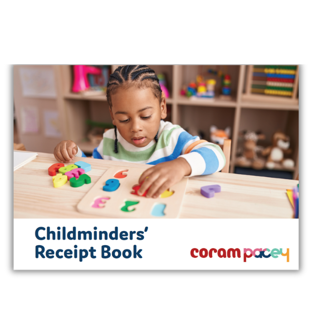 Childminders' receipt book